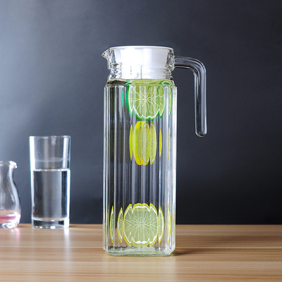 Wholesale Water Drinking Bottle Glass Transparent Water Jug Pitcher