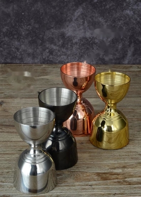 Factory Direct Metal SS Measuring Price Mini Stainless Steel Slim Double Bell Barware Custom Bar Jigger