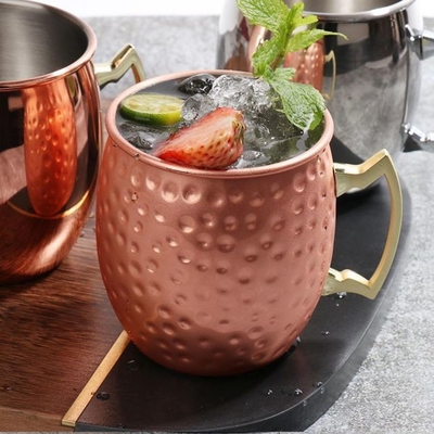 Hot Sell 65ml Moscow mule mug cocktail hammer rainbow-plated cup