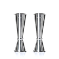 Factory Direct custom  barware tools 30/60ml measure cup stainless steel cocktail bar double jigger