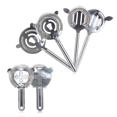 Factory Custom Cocktail wine filter professional metal stainless steel strainer hot sale drink mesh strainer