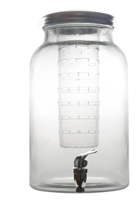 Wholesale Popular Hot Sale 5.5L clear glass beverage juice dispenser with filter