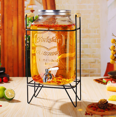 Wholesale Popular Hot Sale 5.5L clear glass beverage juice dispenser with filter