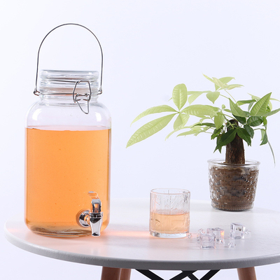 Wholesale High Quality Clear Juice beverage Dispenser 4803ml Glass drink dispenser