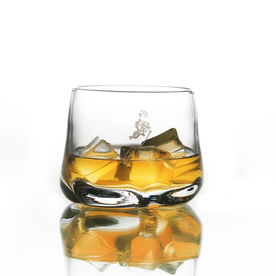 Customized Lead Free Crystal Heavy Base Whiskey Glass with Decal Logo Promotional Glass