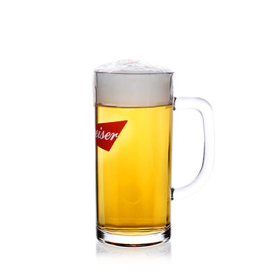 Factory Wholesale Lead Free High Quality Crystal Transparent Glass Boot Beer Glass with Handle