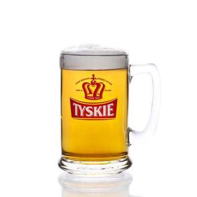 Factory Wholesale Lead Free High Quality Crystal Transparent Glass Boot Beer Glass with Handle