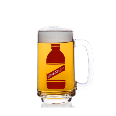 Factory Wholesale Lead Free High Quality Crystal Transparent Glass Boot Beer Glass with Handle