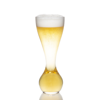 Wholesale Elegant Shaped Drinking Glasses Custom Clear Beer Can 16oz Q Fashional design with wooden base