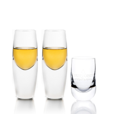 Custom logo round lead free crystal transparent 50ML Shot Glass