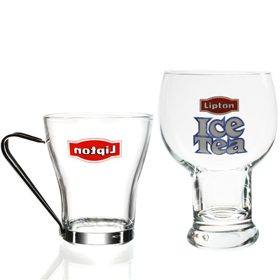 Factory wholesale lead free high quality crystal transparent 400ml glass drink cup Ice Tea Cup