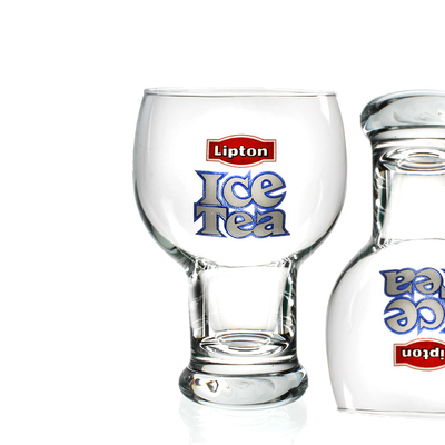 Factory wholesale lead free high quality crystal transparent 400ml glass drink cup Ice Tea Cup
