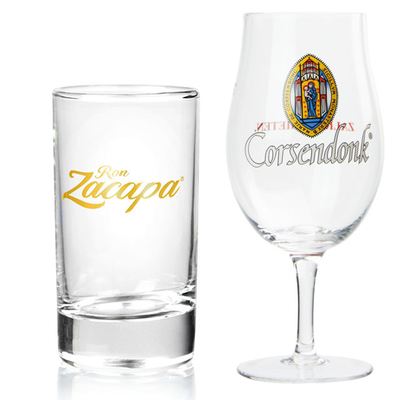 Promotion High Quality Glassware Short Stemmed 433ML Beer Glass Cup With Brand Logo