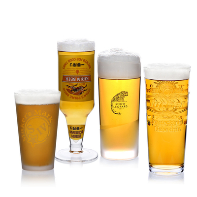 New Design Custom Beer Glass Hiball Glass Frosted Engraving Craft Beer Mug
