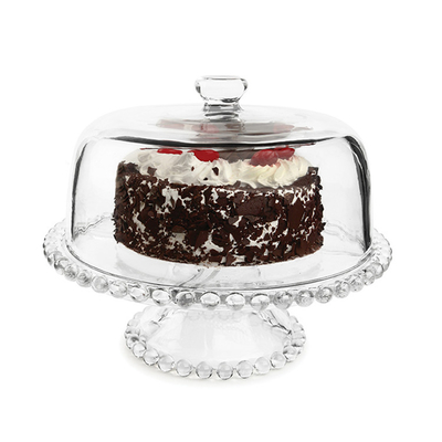 Beaded Mirror Dessert Mini Cup Cake Stand Set Wedding Decorating Tray Base Plate High Tea Gold Silver Round Hanging Crystal Item