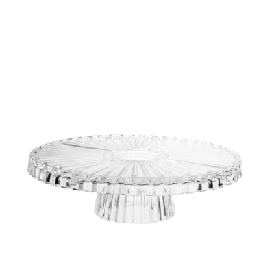 12 inch eco-friendly lead-free crystal transparent dome glass cake stand with lid