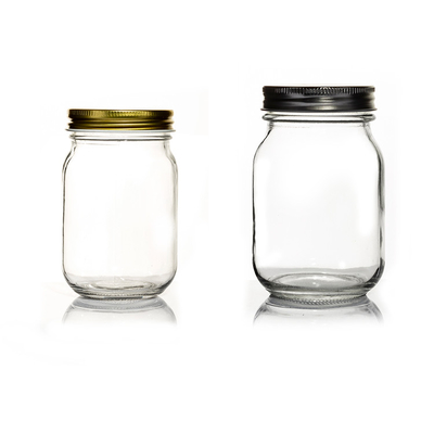 Wholesale Jar Food Storage Canister Transparent Borosilicate Glass With Metal Cover