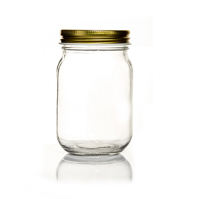 Wholesale Jar Food Storage Canister Transparent Borosilicate Glass With Metal Cover