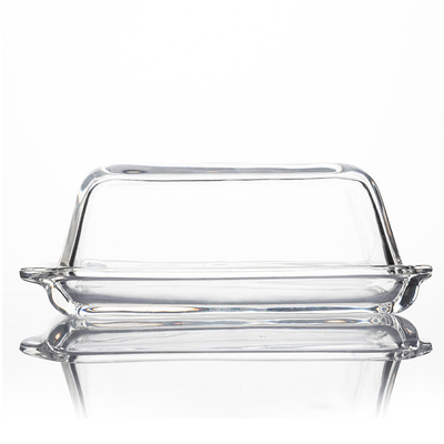 Factory Whosale High Quality Clear Glass Butter Dish Set
