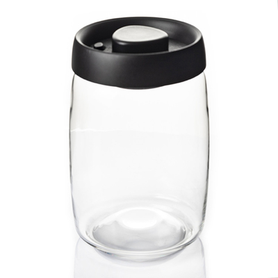 Wholesale Vacuum Jar Food Storage Canister Transparent Borosilicate Glass With Color Lid