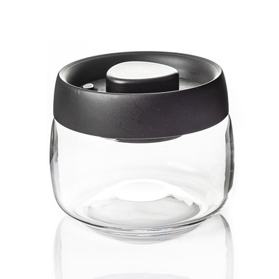 Wholesale Vacuum Jar Food Storage Canister Transparent Borosilicate Glass With Color Lid