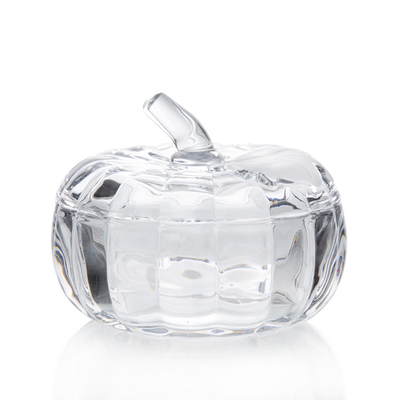 Clear Frost Decorative Pumpkin Candy Storage Canister Transparent Candy Dish