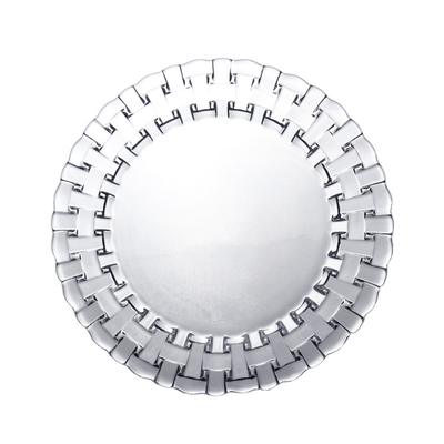 Factory Direct China Manufacturer Classic Woven Collection Clear Plate Set with 2 Sizes