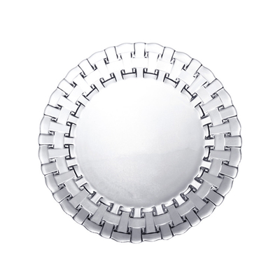 Factory Direct China Manufacturer Classic Woven Collection Clear Plate Set with 2 Sizes