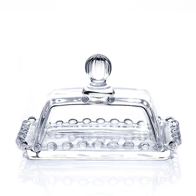 Pearl Round Decorative Wholesale Factory Price High Quality Clear Butter Dish Set