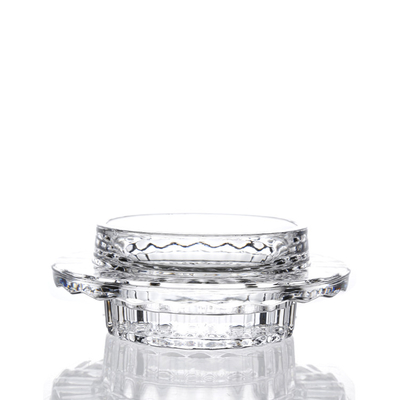 Clear Classic Round Pattern High Quality Butter Dish