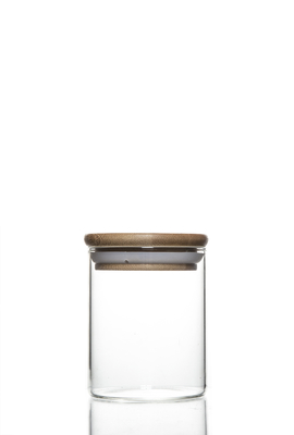 Wholesale Jar Food Storage Canister Transparent Borosilicate Glass With Bamboo Cover