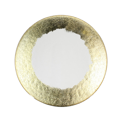 Custom made Glass Charger Bowl with Electroplating and Spraying Color