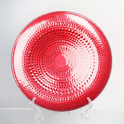 Wholesales ColorDecoration Glass Charger Plate with Electroplating and Spraying color