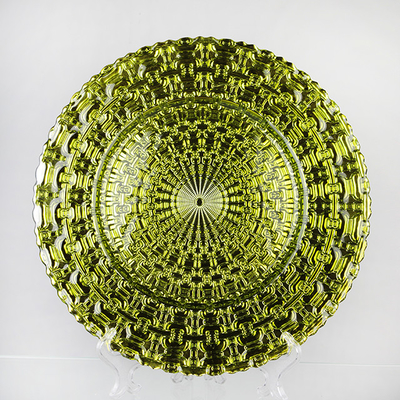 China High Quality Color Decoration Glass Charger Plate for Dinnerware
