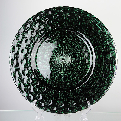 China High Quality Color Decoration Glass Charger Plate for Dinnerware