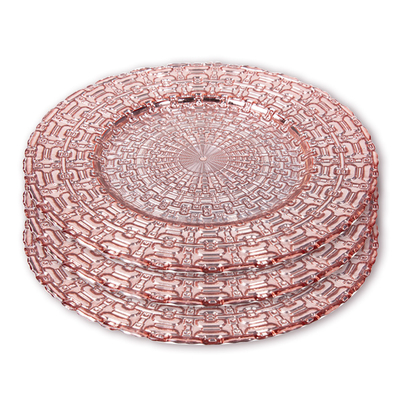 China High Quality Color Decoration Glass Charger Plate for Dinnerware