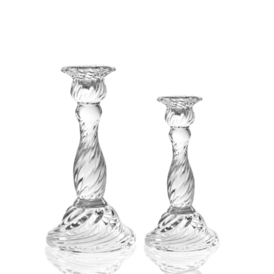 Hot sales customized clear crystal glass candelabra candlestick holder