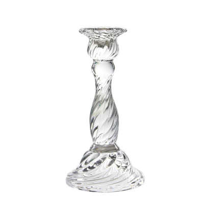 Hot sales customized clear crystal glass candelabra candlestick holder