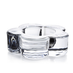 Unique creative flower clear crystal glass candelabra candlestick holder