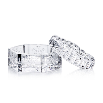 Customized Snowflake Pattern Crystal Glass Jewelry Box