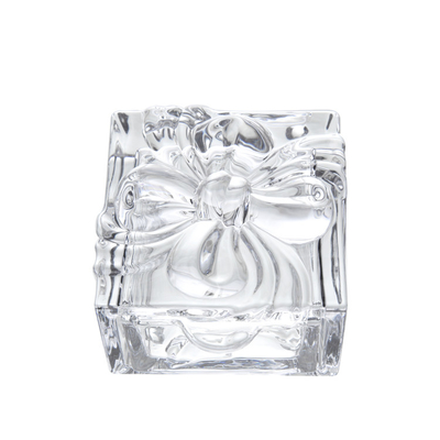 High-grade Clear Glass crystal glass jewelry case boxes for ring and earring