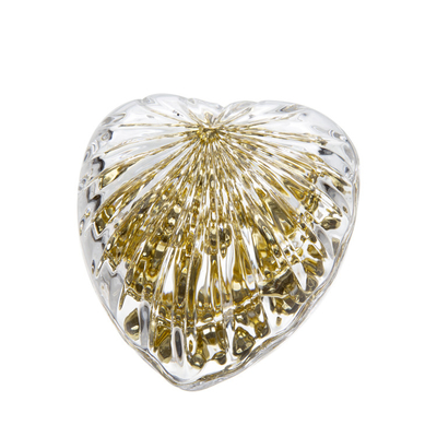 Home decoration pearl crystal glass box for jewelry and gift heart shape jar