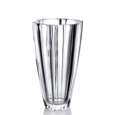 Classic Crystal Transparent Clear Glass Cylinder Round Vase for Decoration