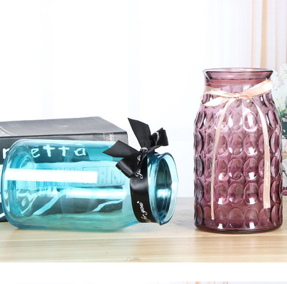 Wholesale Wedding Vase Colorful Glass Flower Vase for Home Decoration