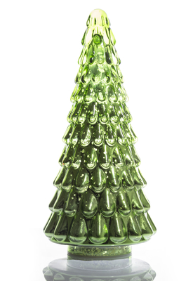 Christmas Tree Shape Decoration Battery Operated Glass Led Christmas Tree Lighting