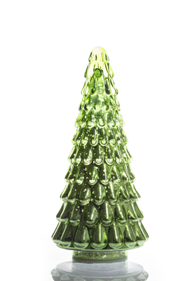 Christmas Tree Shape Decoration Battery Operated Glass Led Christmas Tree Lighting