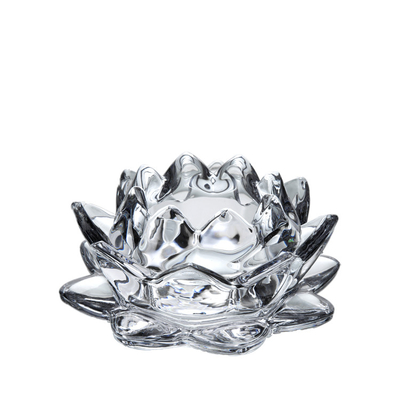 Flowers Candle Holder Lead Free Crystal Glass Clear Creative Party Celebration  Decoration