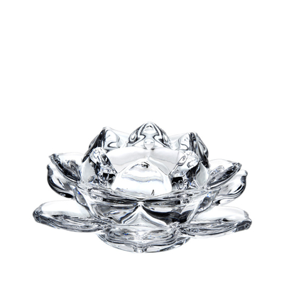 Flowers Candle Holder Lead Free Crystal Glass Clear Creative Party Celebration  Decoration