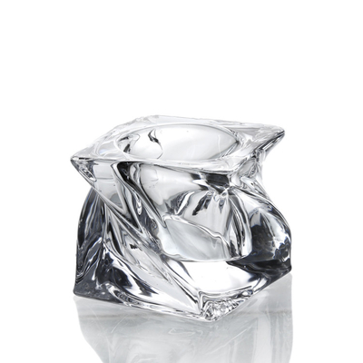 Factory Direct Clear Twist Shape Creative Transparent Candle Holder Tea Light