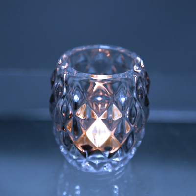 Clear Rhombus Candle Holder Tealight Set for party wedding decoration